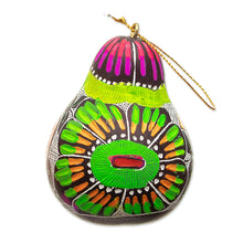 Load image into Gallery viewer, Spring-Themed Andean-Made Hand-Painted Dried Gourd Ornament - Harmonious Garden | NOVICA