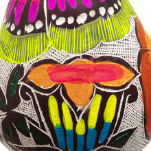 Load image into Gallery viewer, Spring-Themed Andean-Made Hand-Painted Dried Gourd Ornament - Harmonious Garden | NOVICA