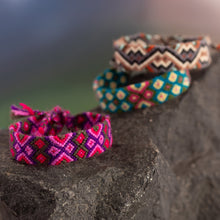 Load image into Gallery viewer, Handcrafted Colorful Macrame Wristband Bracelet from Peru - Vibrant Life | NOVICA
