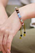 Load image into Gallery viewer, Handmade Multi-Gemstone Beaded Bracelet with Sliding Knot - Shades of Earth | NOVICA