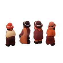 Load image into Gallery viewer, Hand-Painted Andean-Themed 4-Piece Ceramic Figurine Set - Andean Souls | NOVICA