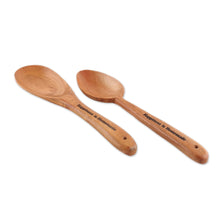 Load image into Gallery viewer, Fair Trade Handmade Polished Neem Wood Serving Utensil Set - Happiness is Homemade | NOVICA