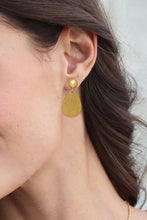 Load image into Gallery viewer, Pear-Shaped 18k Gold-Plated Brass Dangle Earrings from Bali - Golden Reflection | NOVICA