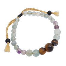 Load image into Gallery viewer, Bohemian-Inspired Multi-Gemstone Beaded Bracelet from Bali - Harmonious Fire | NOVICA