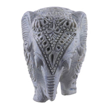 Load image into Gallery viewer, Traditional Jali-Themed Soapstone Royal Elephant Sculpture - Legacy of Elegance | NOVICA