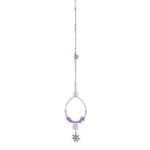 Load image into Gallery viewer, Handcrafted Worry Doll-Themed Pink Crystal Beaded Suncatcher - Enchanted Dolls | NOVICA