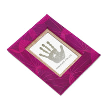 Load image into Gallery viewer, 4x6 Natural Fiber Photo Frame in Pink from Indonesia - Autumn Spirit in Pink | NOVICA