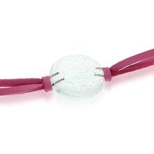 Load image into Gallery viewer, Handcrafted Art Glass Pendant Bracelet with Faux Suede Cord - Sparkling Me | NOVICA