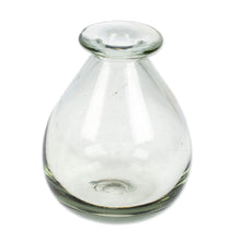 Load image into Gallery viewer, Drop-Shaped 6 oz. Clear Recycled Glass Incense Diffuser - Aromatic Dew | NOVICA