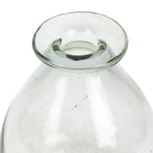 Load image into Gallery viewer, Drop-Shaped 6 oz. Clear Recycled Glass Incense Diffuser - Aromatic Dew | NOVICA