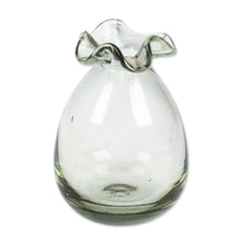 Load image into Gallery viewer, Handblown Wavy Drop-Shaped Recycled Glass Incense Diffuser - Wavy Essences | NOVICA