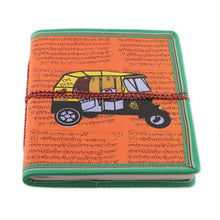 Load image into Gallery viewer, Handcrafted Rickshaw Doodle 48-Page Recycled Paper Journal - Rickshaw Adventures | NOVICA