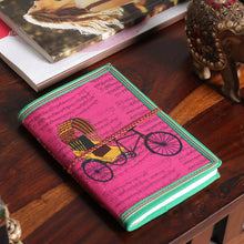 Load image into Gallery viewer, Traditional Rickshaw Doodle 48-Page Recycled Paper Journal - Rickshaw Legend | NOVICA