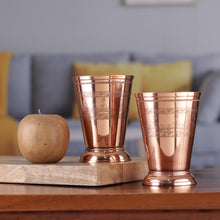 Load image into Gallery viewer, Classic High-Polished Copper Rocks Glass Pair Made in India - Glamorous Elixir | NOVICA
