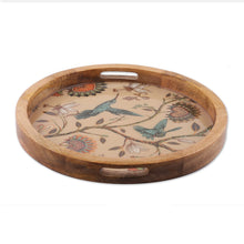 Load image into Gallery viewer, Sylvan-Themed Resin-Coated Mango Wood Tray Made in India - Refined Mother Nature | NOVICA