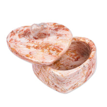 Load image into Gallery viewer, Hand-Carved Marble Decorative Jewelry Box with Heart Design - I Give You my Heart | NOVICA