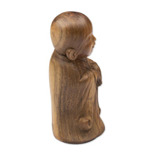 Load image into Gallery viewer, Hand-Carved Wood Sculpture Inspired by The Laughing Buddha - Spread the Love | NOVICA