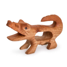 Load image into Gallery viewer, Nature-Themed Handmade Crocodile Mahogany Wood Figurine - Reptile Days | NOVICA