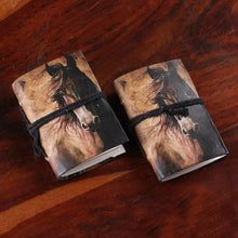 Load image into Gallery viewer, Horse-Inspired 50-Page Handmade Paper Mini-Journal Pair - Galloping Memories | NOVICA