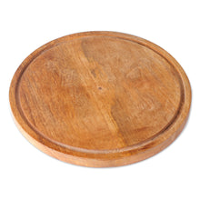 Load image into Gallery viewer, Minimalist Round Mango Wood Rotating Cake Stand from India - Minimalist Sweetness | NOVICA