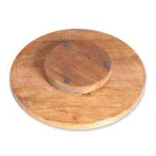 Load image into Gallery viewer, Minimalist Round Mango Wood Rotating Cake Stand from India - Minimalist Sweetness | NOVICA