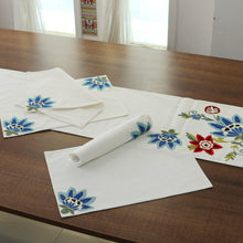 Load image into Gallery viewer, Spring-Themed 5-Piece Cotton Placemat and Table Runner Set - Floral Taste | NOVICA