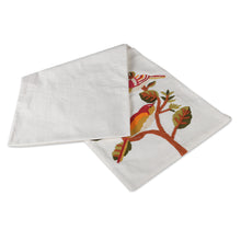 Load image into Gallery viewer, Bird-Themed 5-Piece Cotton Table Runner and Placemat Set - Sunset Chants | NOVICA