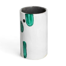 Load image into Gallery viewer, Dog-Themed Hand-Painted Ceramic and Utensil Pen Holder - White Loyal Organizer | NOVICA