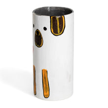 Load image into Gallery viewer, Dog-Shaped Ceramic Decorative Vase Utensil and Pen Holder - White Canine Organizer | NOVICA