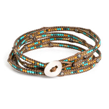 Load image into Gallery viewer, Colorful Handcrafted Wrap Bracelet with Onyx and Glass Beads - Stones of Destiny | NOVICA