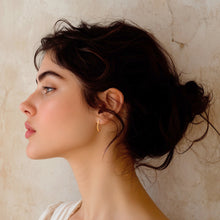 Load image into Gallery viewer, High-Polished 18k Gold-Plated Rope-Shaped Half-Hoop Earrings - Ropes of Victory | NOVICA