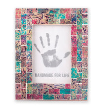 Load image into Gallery viewer, Wooden Photo Frame with Colorful Glass Mosaic Pattern (4x6) - Colorful Memorabilia | NOVICA