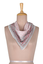 Load image into Gallery viewer, Cotton Bandana with Paisley and Vine Designs - Paisley Foliage | NOVICA