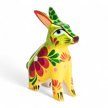 Load image into Gallery viewer, Rabbit Floral Pinewood Figurine Hand-Painted in Guatemala - Remarkable Rabbit | NOVICA