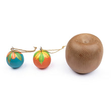 Load image into Gallery viewer, Pair of Hand-Carved Painted Wood Globe Christmas Ornaments - Colorful Holiday Globes | NOVICA