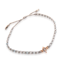 Load image into Gallery viewer, Handmade Aquamarine Pendant Bracelet with Golden Accents - Inner Heaven | NOVICA