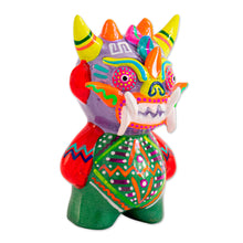 Load image into Gallery viewer, Folk Art Hand-Painted Ceramic Figurine from Peru - La Diablada | NOVICA