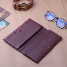 Load image into Gallery viewer, Redwood Brown 100% Leather Clutch with Multiple Compartments - Redwood Allure | NOVICA