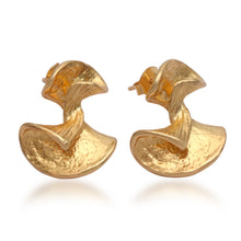 Load image into Gallery viewer, Whimsical 18k Gold-Plated Button Earrings Crafted in Bali - Versatile & Victorious | NOVICA