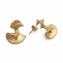 Load image into Gallery viewer, Whimsical 18k Gold-Plated Button Earrings Crafted in Bali - Versatile & Victorious | NOVICA