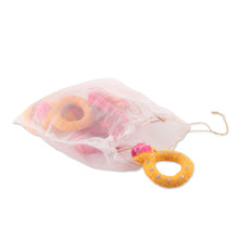 Load image into Gallery viewer, Whimsical Ring-Shaped 6-Piece 100% Wool Felt Ornament Set - Rings of Christmas | NOVICA