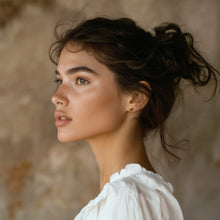 Load image into Gallery viewer, High-Polished 18k Gold-Plated Yarn Button Earrings from Bali - Weaving Victory | NOVICA
