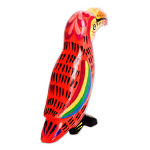 Load image into Gallery viewer, Handmade Guatemalan Multicolored Wood Figurine of Bird - Tranquil Toucan | NOVICA
