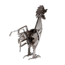 Load image into Gallery viewer, Eco-Friendly Recycled Metal Rooster Sculpture from Mexico - Rooster Chance | NOVICA