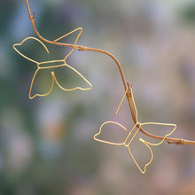 Load image into Gallery viewer, Butterfly-Themed 22k Gold-Plated Brass Half-Hoop Earrings - Grand Butterfly | NOVICA