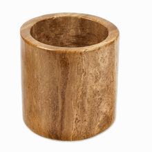 Load image into Gallery viewer, Minimalist-Inspired Hand-Carved Brown Marble Pencil Holder - Professional Earth | NOVICA