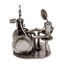 Load image into Gallery viewer, Eco-Friendly Inspirational Polished Upcycled Metal Sculpture - Rehabilitation | NOVICA