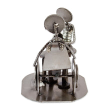 Load image into Gallery viewer, Eco-Friendly Inspirational Polished Upcycled Metal Sculpture - Rehabilitation | NOVICA