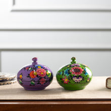 Load image into Gallery viewer, 2 Botanical-Themed Wood and Papier Mache Decorative Boxes - Magical Spring | NOVICA