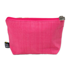 Load image into Gallery viewer, Javanese Lurik Handwoven Patchwork Cotton Cosmetic Bag - Lovely Lurik | NOVICA